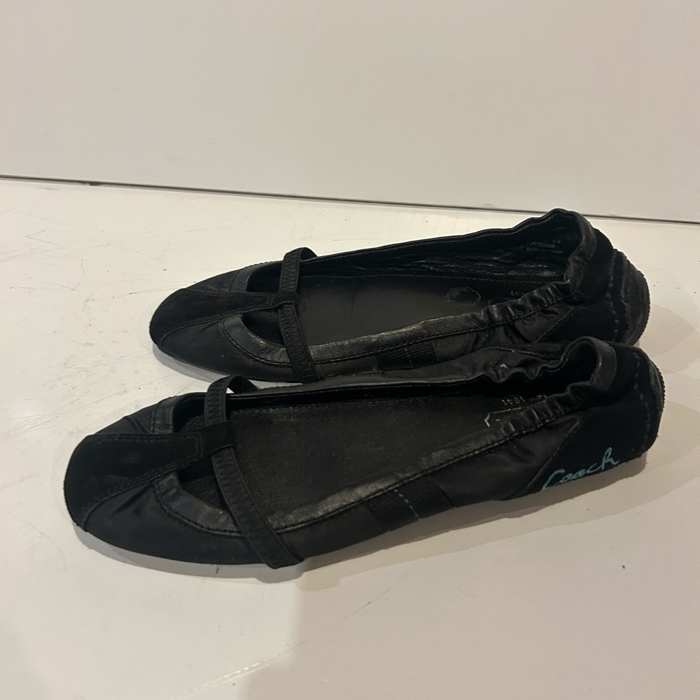 Coach Black Women's Loafers with Logo Detail